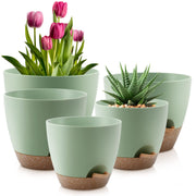 QRRICA front view of five matte pots showing clean styling and convenience