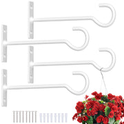 QTJUST front view of four white hooks showing compact kit and easy install benefit