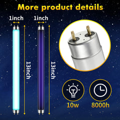 Qualirey black UV tube close-up showing glass finish and consistent UVA output