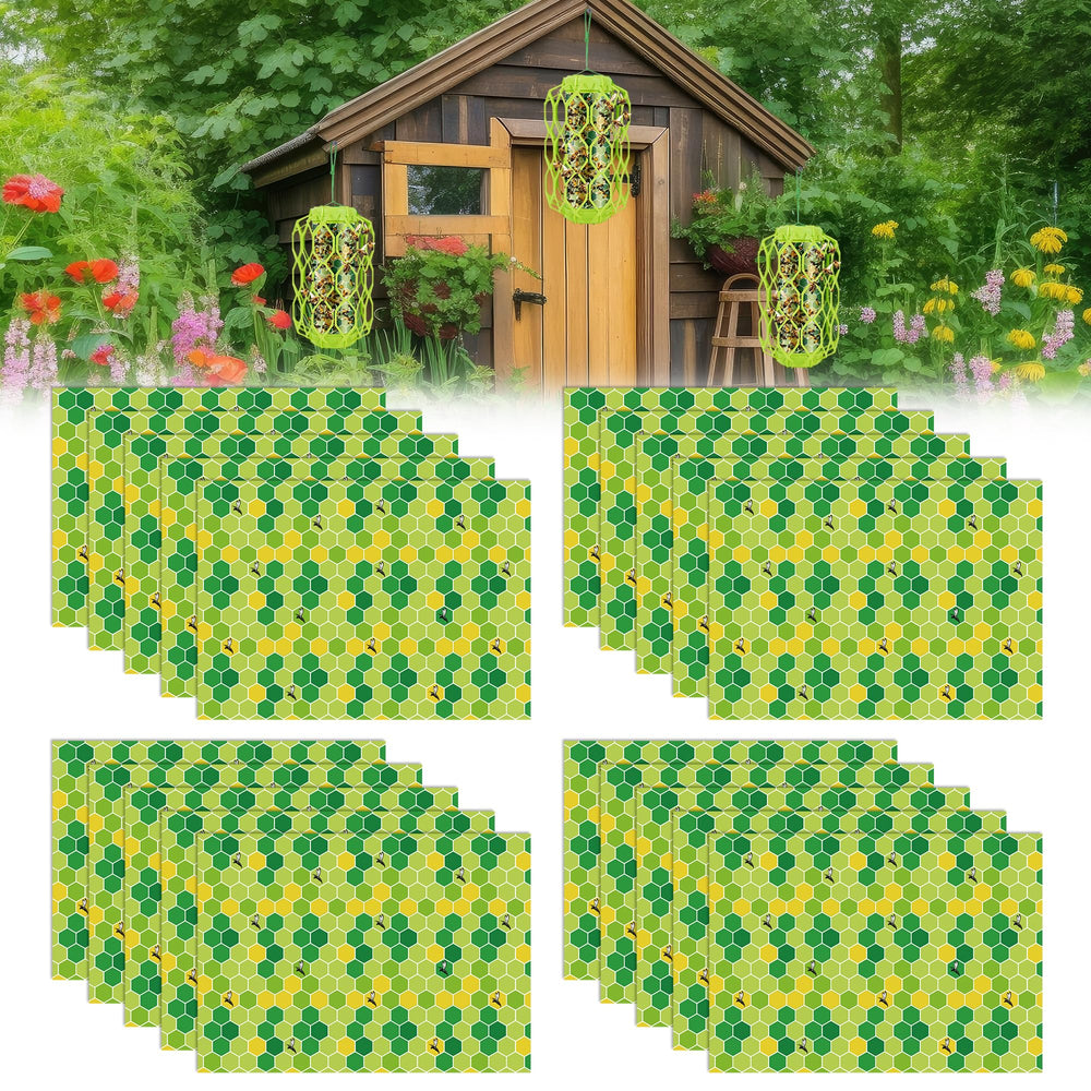 Qualirey front pack of 20 wasp trap refills showing count and size, convenient storage