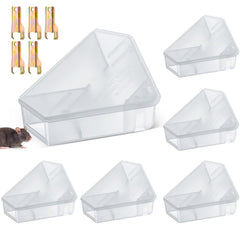 Qualirey front view of triangle bait station showing secure design and compact fit