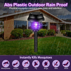 Qualirey purple light in use at night attracting and reducing flying pests