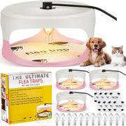 Qualirey round flea trap front view showing compact design and color which saves space