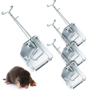 Qualirey front view of mole gopher trap showing compact design and easy placement benefit