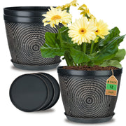 Quarut 12 inch pot front view showing modern design and clean lines for stylish display