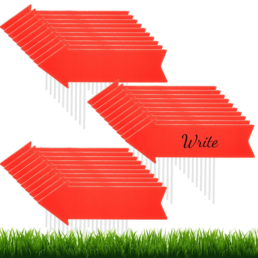 Queekay front view of red arrow signs showing clear branding and quantity benefit