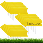 Queekay front view of yellow arrow signs pack showing quantity and visibility