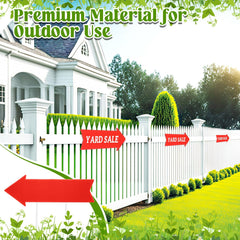 Queekay plastic stakes inserted into sign showing secure installation benefit