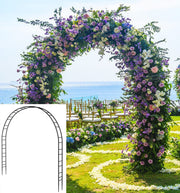 Queension arch front view showing full black frame and wide entrance benefit