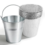 QuliMetal bucket front view showing durable galvanized steel and easy handling