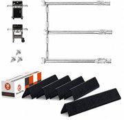 QuliMetal complete burner and flavorizer kit showing all included parts and fit