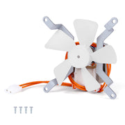 QuliMetal front view of complete fan assembly showing fit and mounting for easy replacement