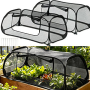 QwayHome front view cover protecting raised bed, keeps plants safe