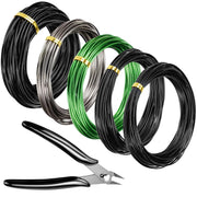 QWORK front packaging showing five wire rolls and included cutter for complete styling