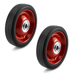 QWORK front view of two replacement wheels showing size and fit benefits