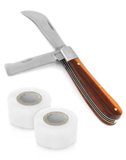 QWORK grafting cutter front view shows tool and ready-to-use benefit