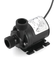 QWORK pump front view showing compact waterproof housing and reliable flow