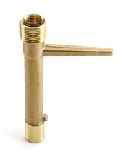 QWORK valve key front view showing compact brass tool for reliable access