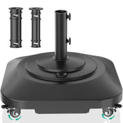 QZER umbrella base front view showing stable design and modern look