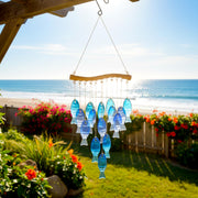 QZXYGY front view showing fish glass suncatcher and charms, enhances curb appeal