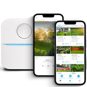 Rachio 3 front panel showing sleek design and Quick Run buttons benefit easy manual control
