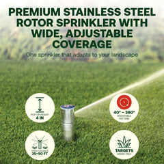 Rain Bird 52SA close-up of stainless-steel retract spring for long life