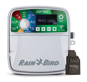Rain Bird ESP-TM2 front panel showing controls and durable enclosure for easy programming