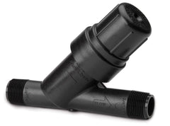 Rain Bird RBY075S front view showing threaded connections and cap, durable protection