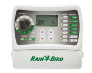Rain Bird SST400IN front panel showing controls and station labels for easy programming