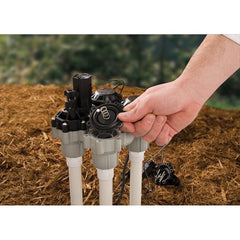 Rain Bird low-power solenoid detail illustrating durable construction and energy efficiency
