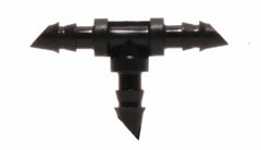 Raindrip close-up of barbed tee texture and barb detail for secure tubing hold benefit