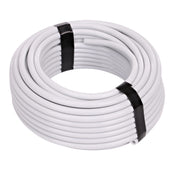 Raindrip R255DT coil front view showing 50 ft white tubing and neat packaging benefit easy storage