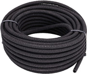 Raindrip soaker hose front coil showing 50-foot length and compact packaging for easy storage