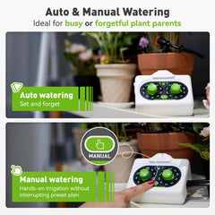 RAINPOINT adjustable dripper detail demonstrating flow control for individual plant needs