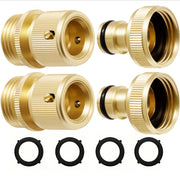 RAINPOINT front view of brass quick connector kit showing components and durability