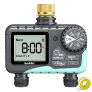 RAINPOINT front view showing dual outlets and clear controls for easy scheduling