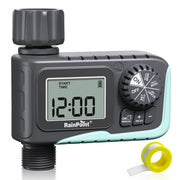 RAINPOINT front view showing timer and benefits of easy automation