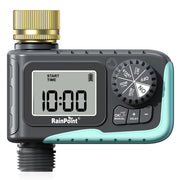RAINPOINT front view showing brass swivel and controls for durable watering