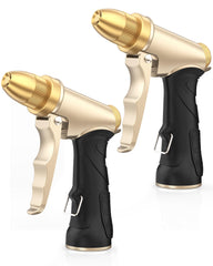 RAINPOINT front view of metal hose nozzle showing durable construction and ease of use