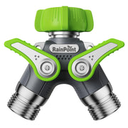 RAINPOINT front view showing dual outlets and shutoff handles for durable control