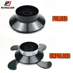 RANDDER swivel feet detail demonstrating adaptable stability on uneven ground
