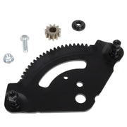 RANSOTO steering plate front view showing mounting holes and gear for accurate fit
