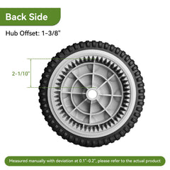 ranwin wheel installed on mower front demonstrating ease of replacement and function