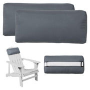 Rasugarlary front view of two dark-gray pillows showing shape and color benefits