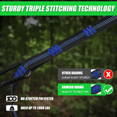 Raweao carabiner detail demonstrating strong attachment and quick setup benefit