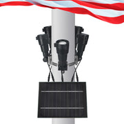RAYSLIT front view showing compact solar light and bright LEDs benefit clear night lighting