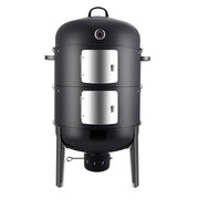 Realcook front view showing smoker exterior and lid for easy access and durability