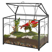 REDHUGO front view black planter showing elegant geometric display and durability