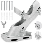 REERON front view of aluminum flagpole holder showing sturdy mount and finish