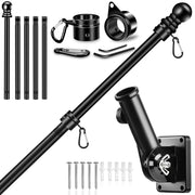 REERON front view of complete 6 ft flag pole kit showing all components and benefits